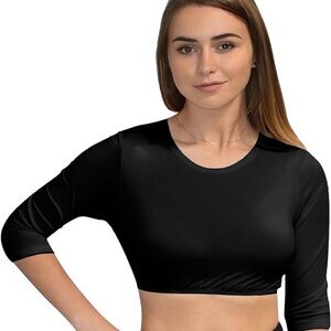 WOMEN’S LIGHTWEIGHT BASELAYER SCOOP TOP | Black XXL | NEW